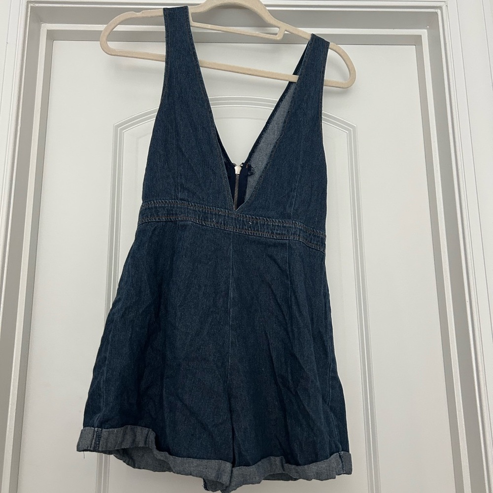 Urban Outfitters Blue Denim Romper